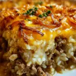 French Onion Ground Beef and Rice Casserole 25 French Onion Ground Beef and Rice Casserole