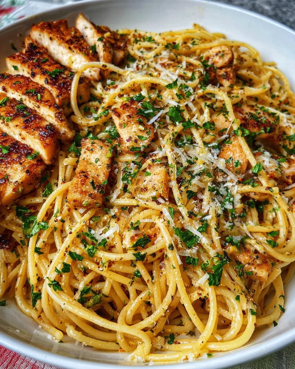 Garlic Butter Chicken Pasta 18 Garlic