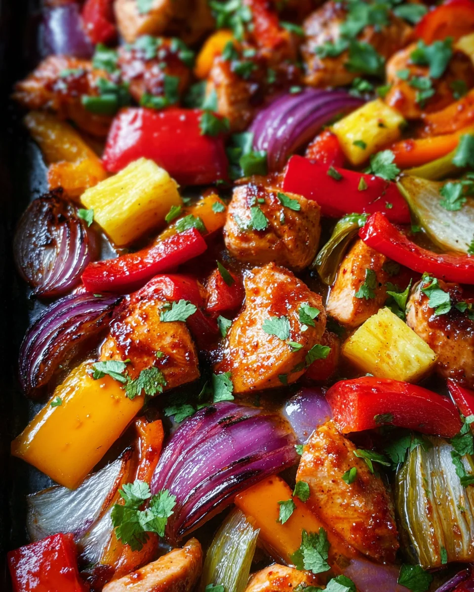 Hawaiian Chicken Sheet Pan