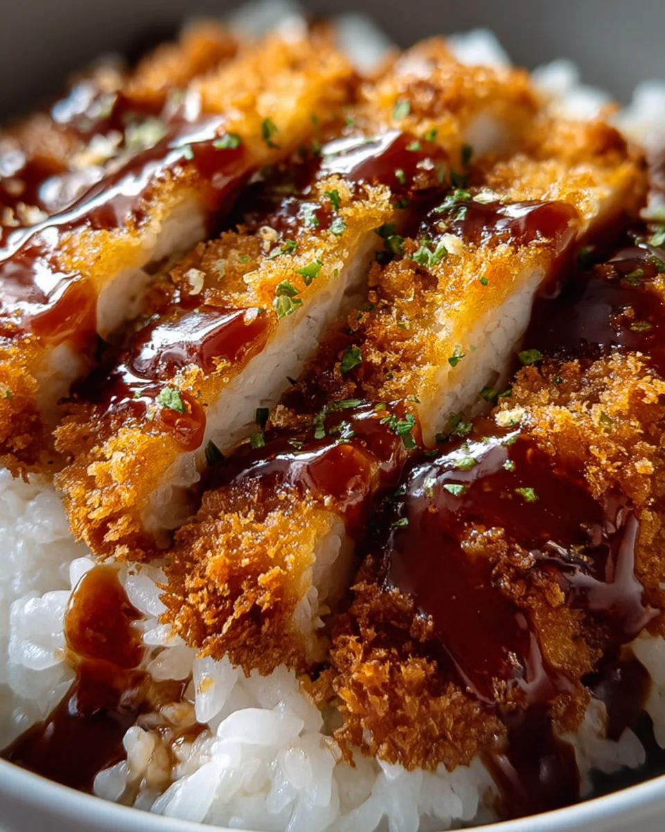 Japanese Katsu Bowls with Tonkatsu Sauce
