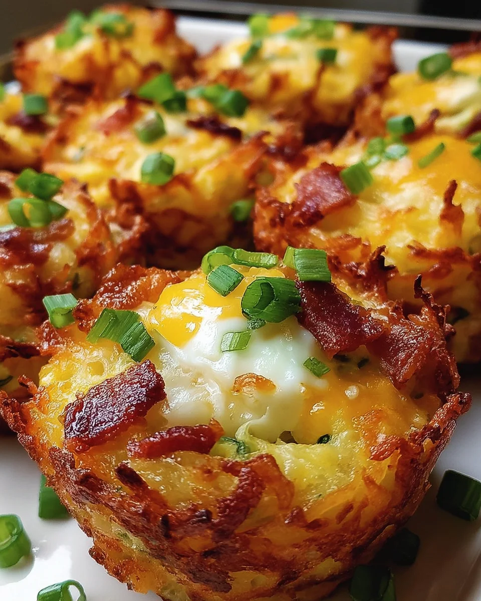 Loaded Bacon and Egg Hash Brown Muffins