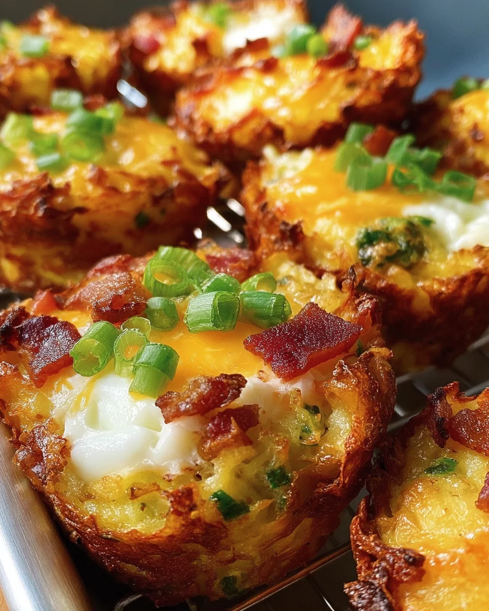 Loaded Bacon and Egg Hash Brown Muffins 21 Loaded
