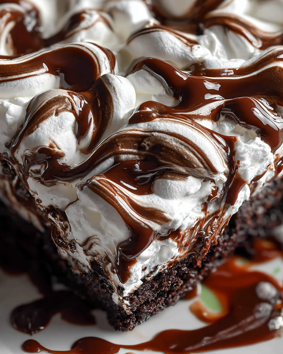 Marshmallow Chocolate Poke Cake 19 Marshmallow
