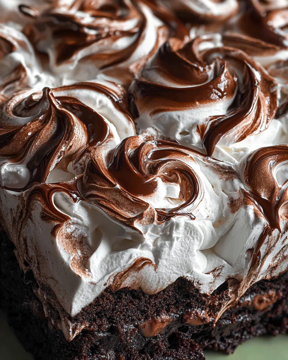 Marshmallow Chocolate Poke Cake 20 Marshmallow