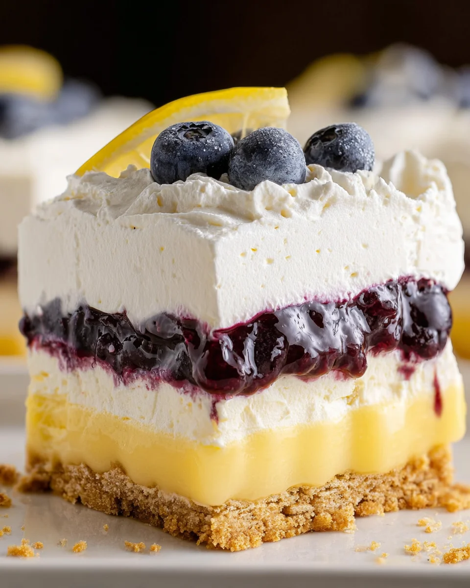 No Bake Lemon Blueberry Dessert 20 No