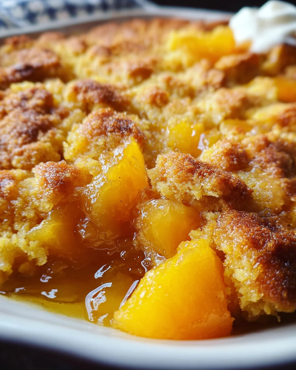 Peach Cobbler with Cake Mix