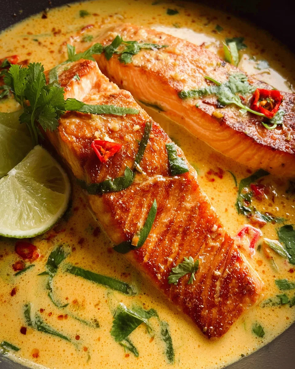 Poached Salmon in Coconut Lime Sauce 23 Poached