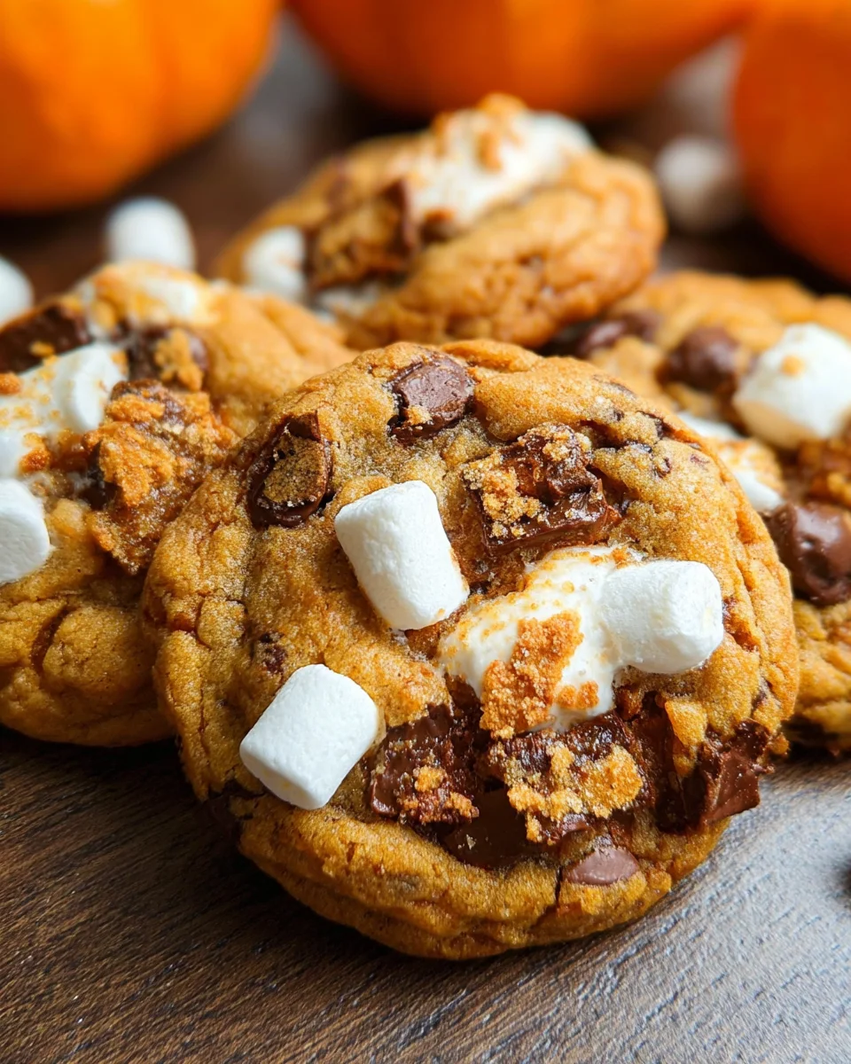 Pumpkin S'mores Cookies