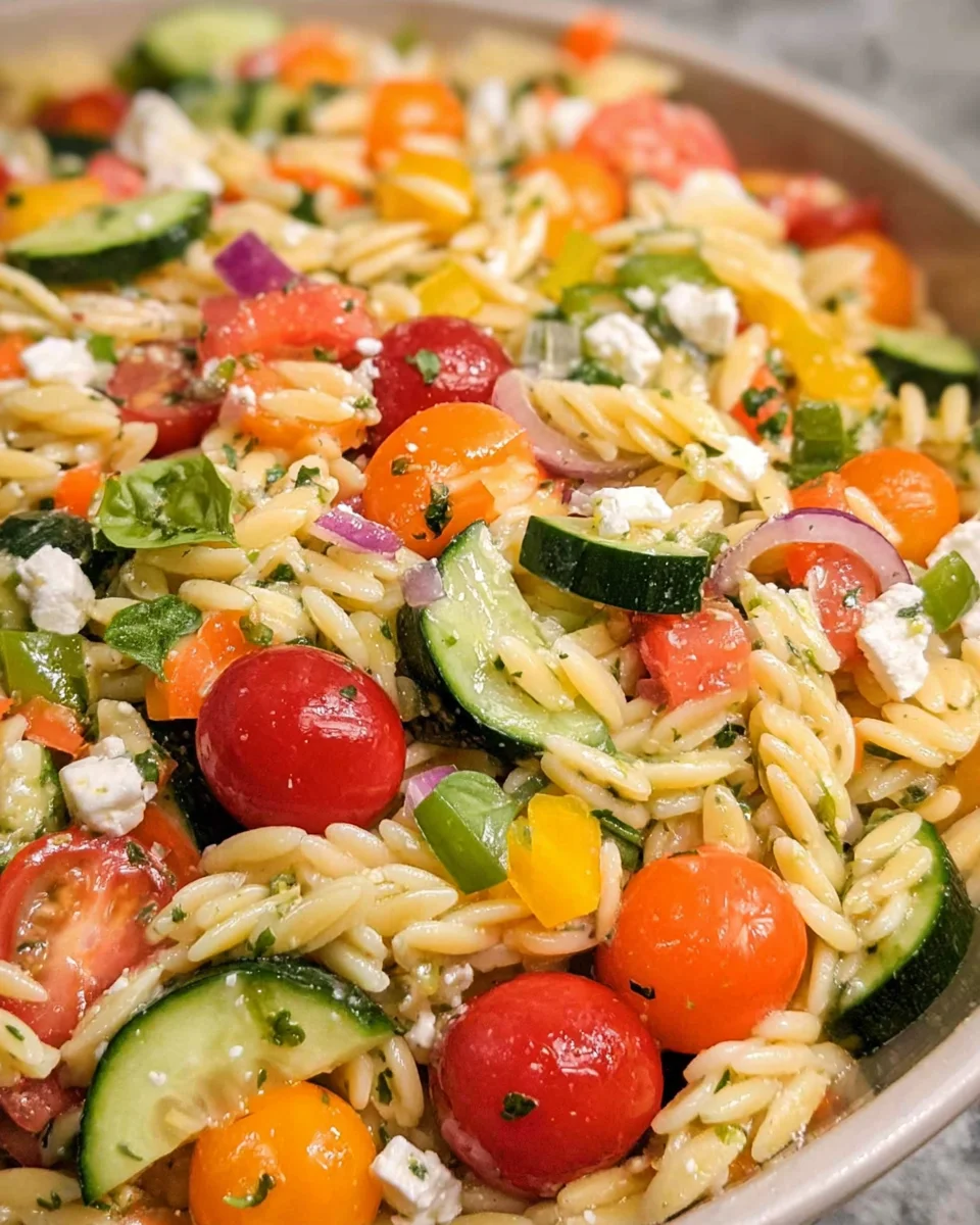 Rainbow Orzo Salad