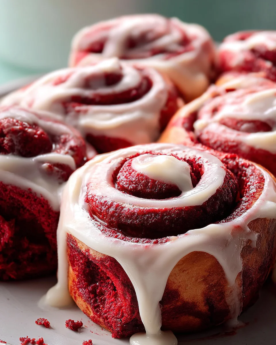Red Velvet Cinnamon Rolls 35 Red