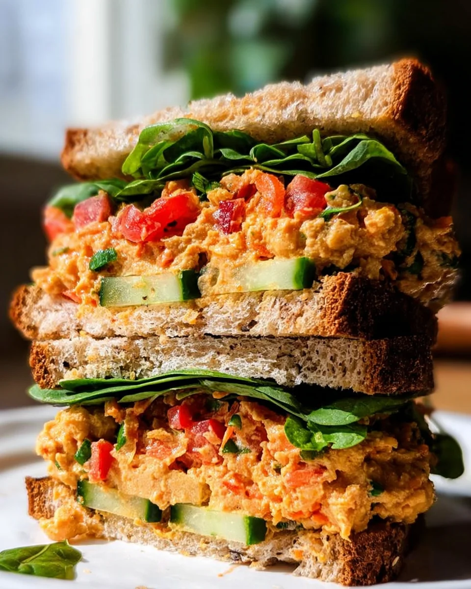 Vegan Buffalo Chickpea Salad Sandwich 17 Vegan