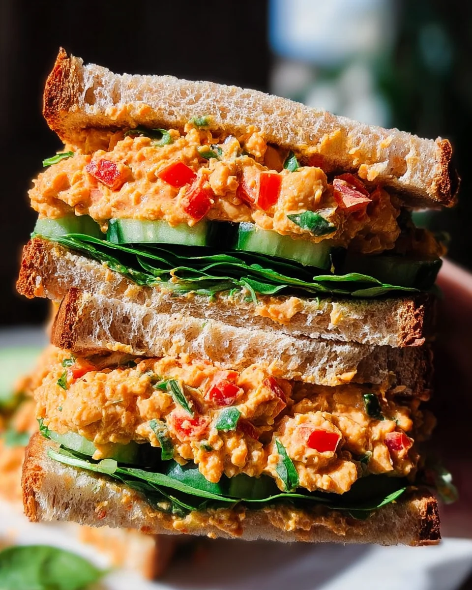 Vegan Buffalo Chickpea Salad Sandwich 18 Vegan