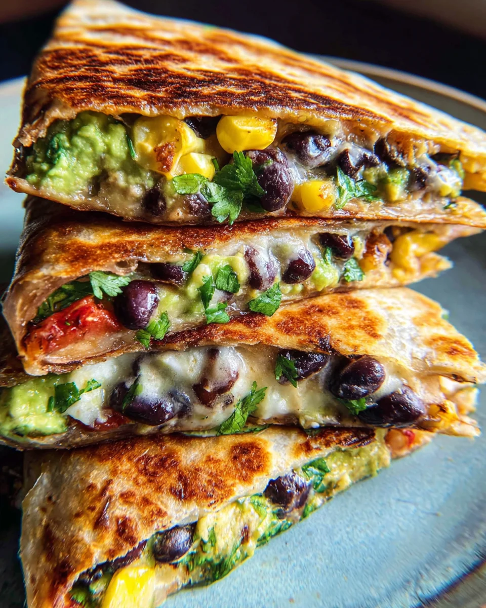 Vegan Quesadillas with Black Beans and Avocado 21 Vegan