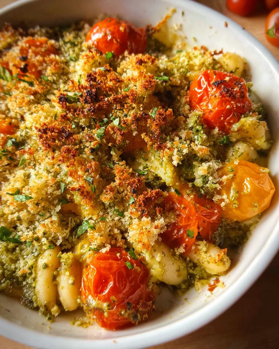 White Bean and Pesto Bake