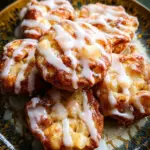 Baked Apple Fritters with Glaze