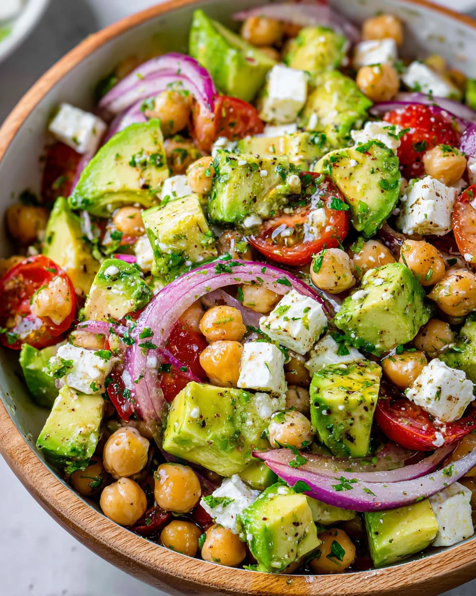 Chickpea Feta Avocado Salad 30 Chickpea Feta Avocado Salad