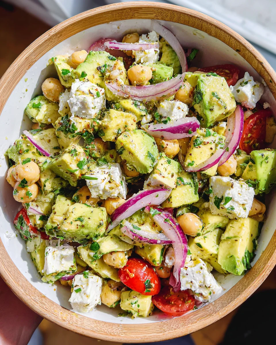 Chickpea Feta Avocado Salad 16 Chickpea