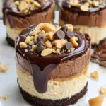 Chocolate Peanut Butter Mini Cheesecakes 24 Chocolate Peanut Butter Mini Cheesecakes