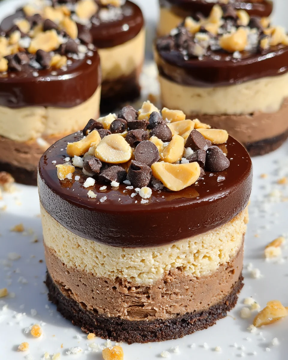Chocolate Peanut Butter Mini Cheesecakes 23 Chocolate