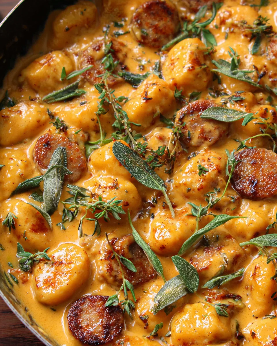 Creamy Butternut Squash Gnocchi with Sausage, Thyme, and Sage 23 Creamy Butternut Squash Gnocchi with Sausage, Thyme, and Sage