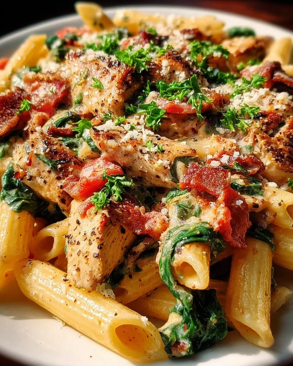 Creamy Chicken Pasta with Bacon 17 Creamy