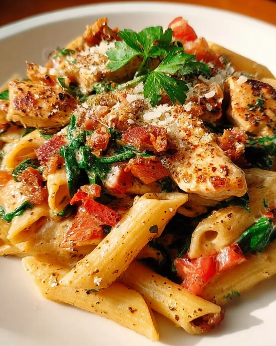 Creamy Chicken Pasta with Bacon 18 Creamy