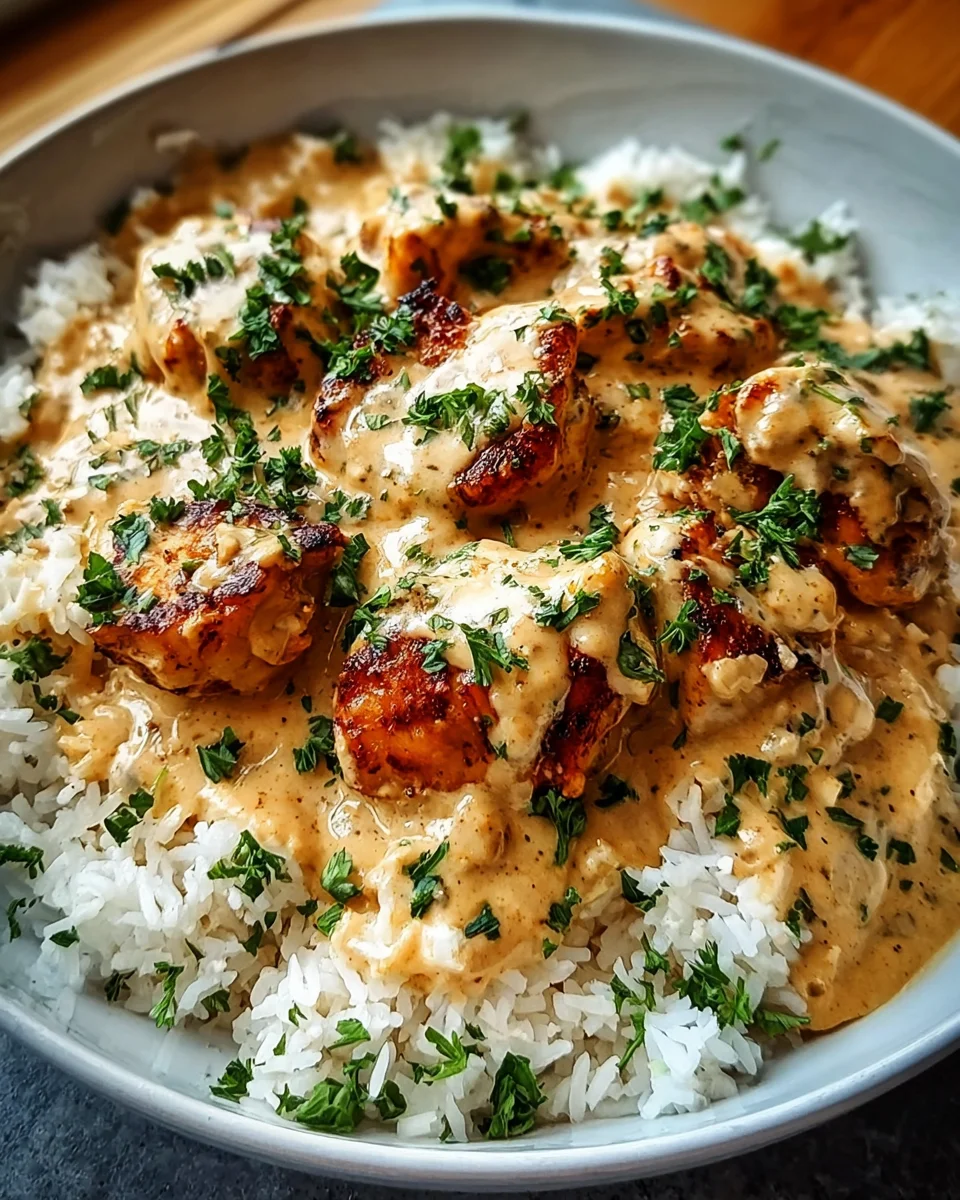 Creamy Smothered Chicken and Rice 18 Creamy