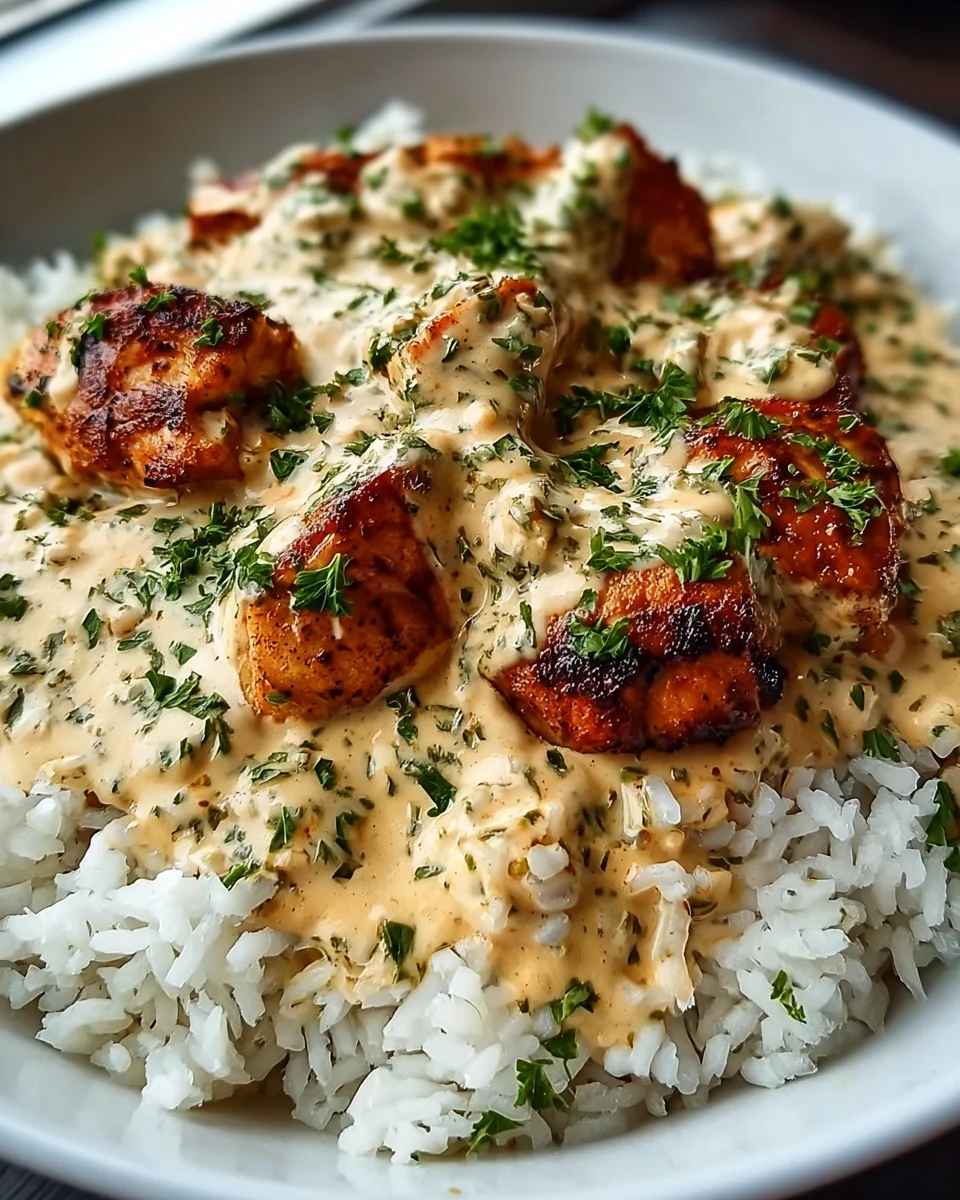Creamy Smothered Chicken and Rice 19 Creamy