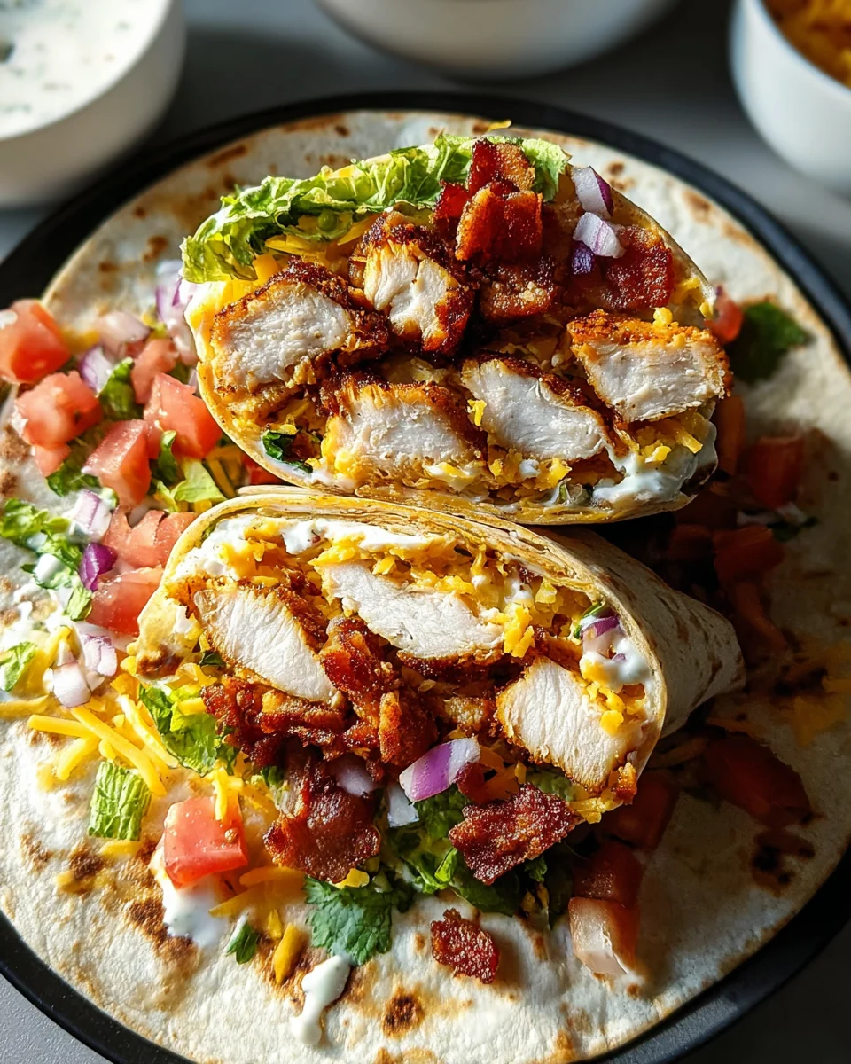 Crispy Chicken Bacon Ranch Wrap 23 Crispy