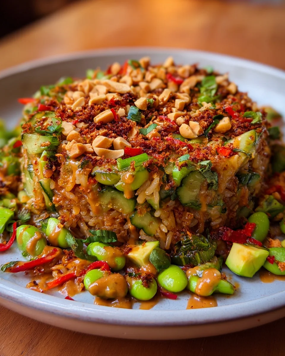Crispy Rice Salad with Peanut-Chili Dressing 25 Crispy Rice Salad with Peanut-Chili Dressing