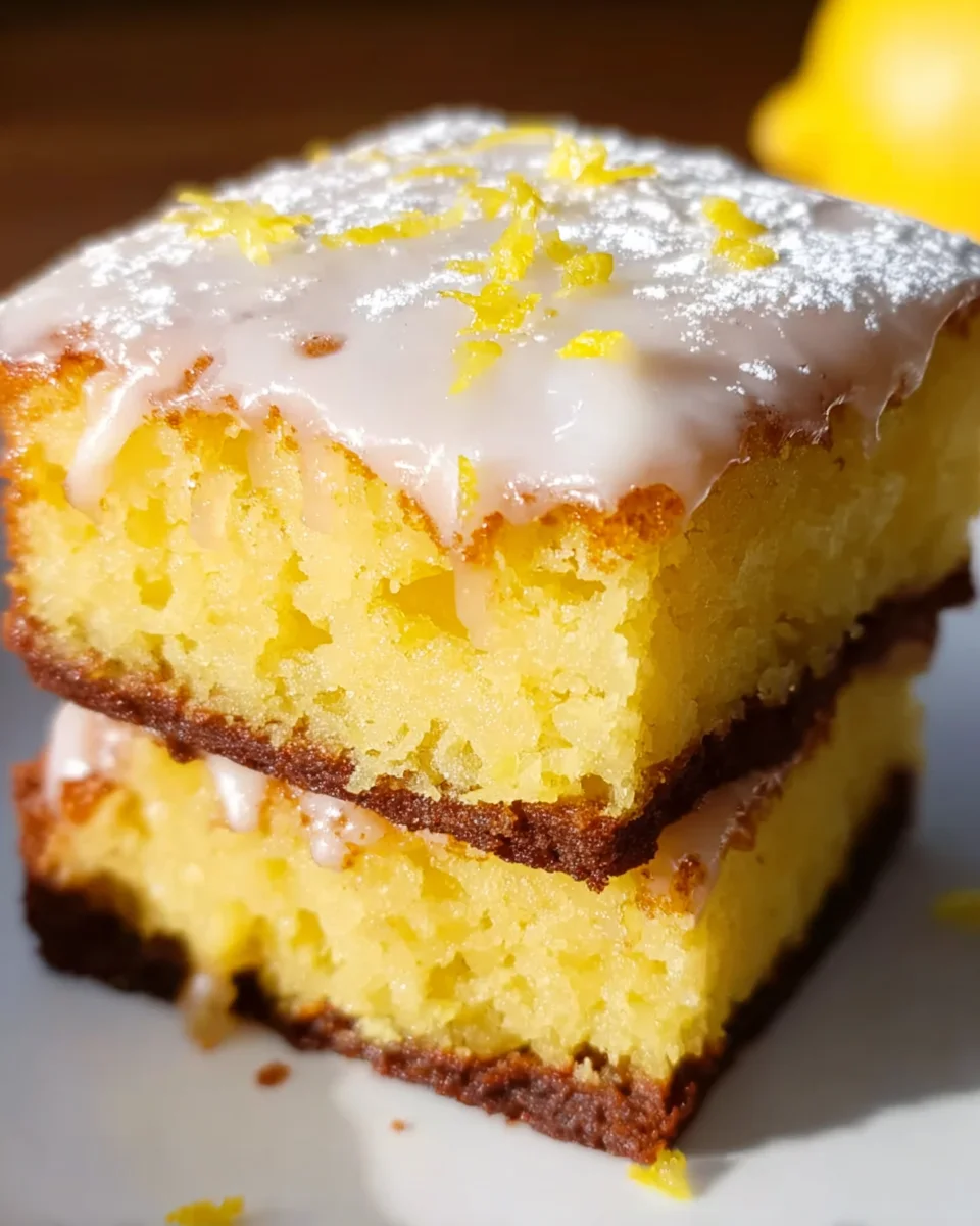 Easy Lemon Brownies Recipe