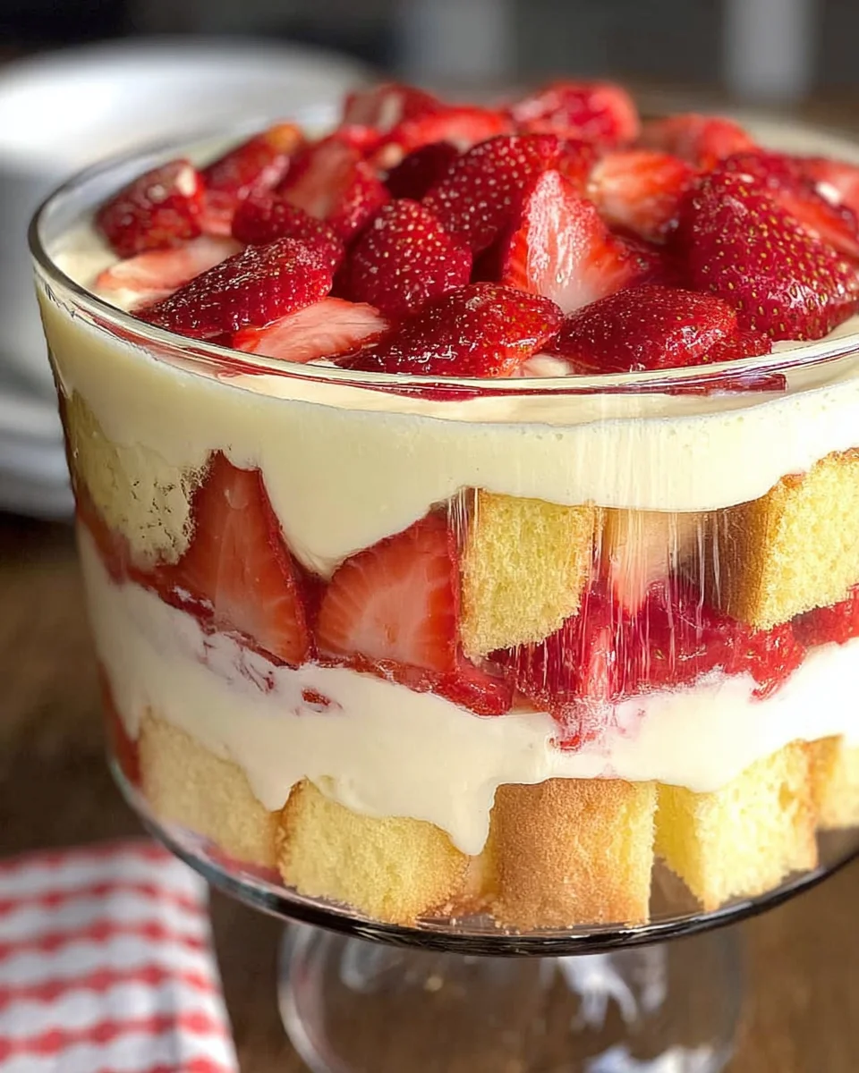 Easy Strawberry Trifle with Pound Cake 17 Easy