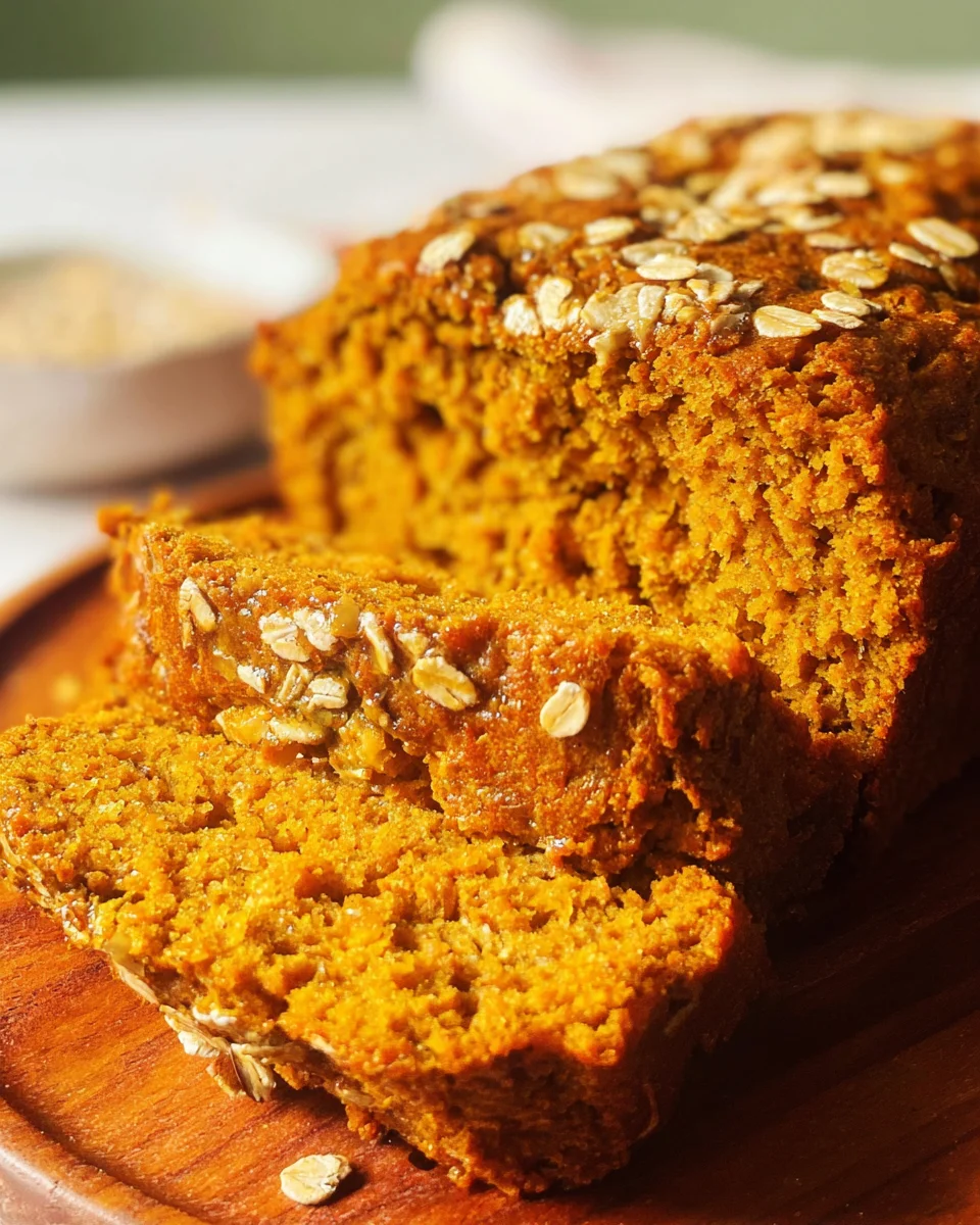 Healthy Pumpkin Oat Bread 18 Healthy