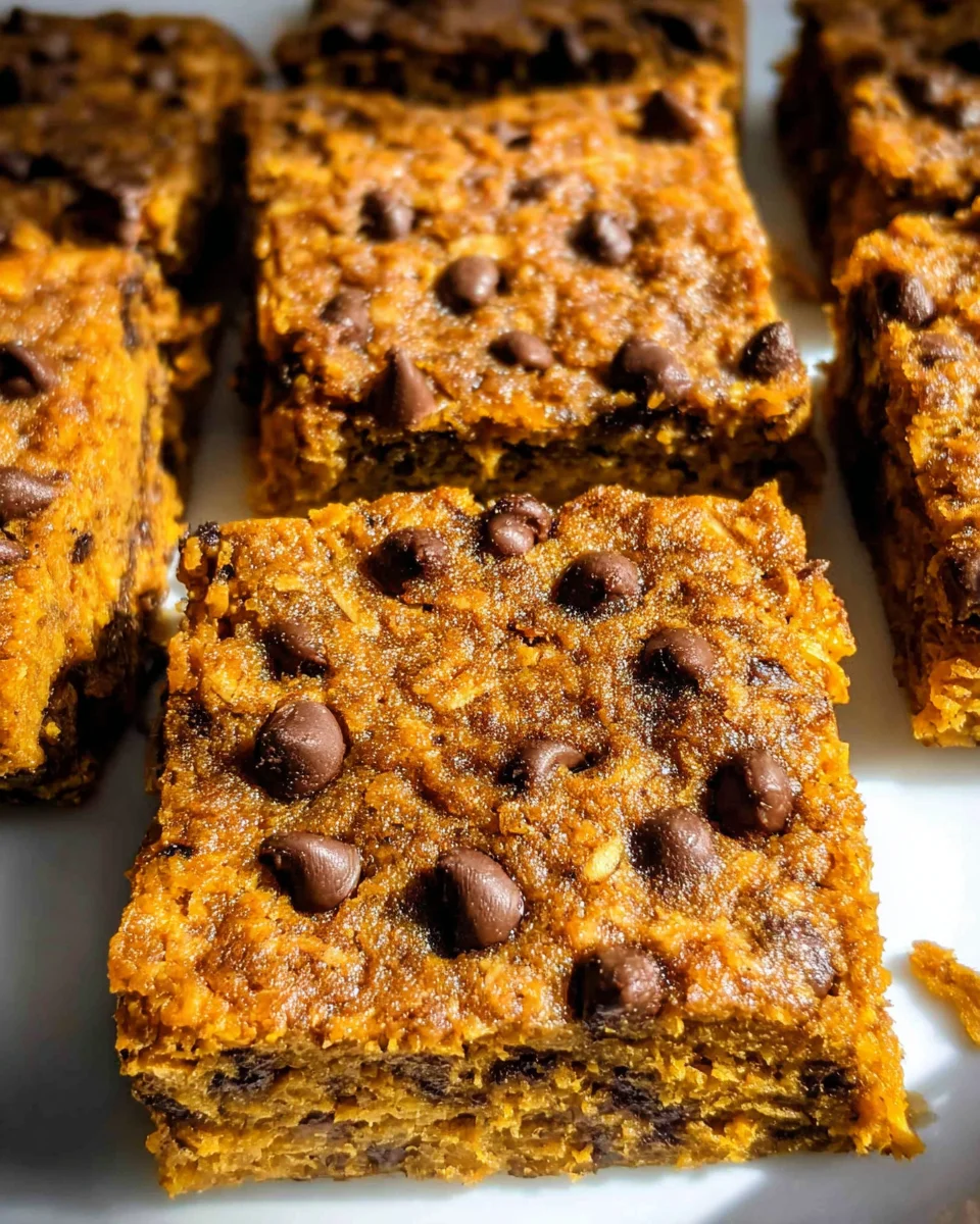 Healthy Pumpkin Oatmeal Bars