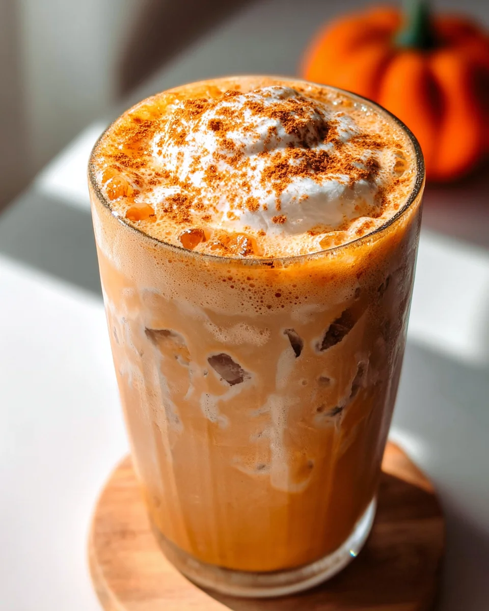 Iced Pumpkin Cream Chai Tea Latte (Starbucks Inspired)