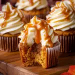 Pumpkin Cupcakes with Salted Caramel Cream Cheese Frosting 22 Pumpkin Cupcakes with Salted Caramel Cream Cheese Frosting
