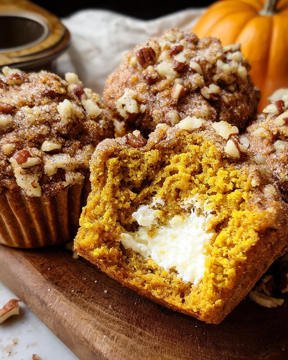 Pumpkin Spice Muffins with Cream Cheese Filling 20 Pumpkin