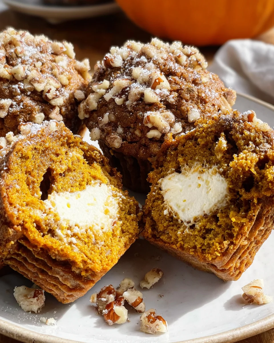 Pumpkin Spice Muffins with Cream Cheese Filling 21 Pumpkin