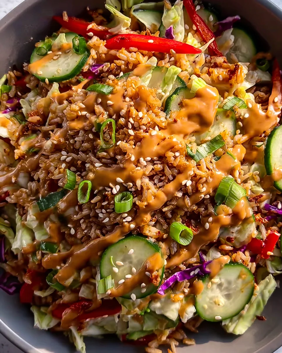 Quick Crispy Rice Salad with Peanut Sesame Dressing 29 Quick