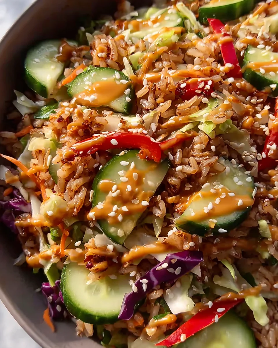 Quick Crispy Rice Salad with Peanut Sesame Dressing 30 Quick