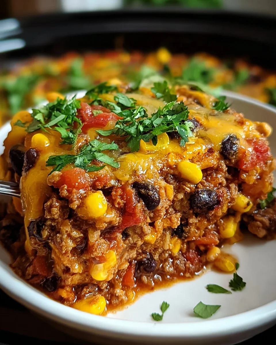 Slow Cooker Taco Casserole 22 Slow