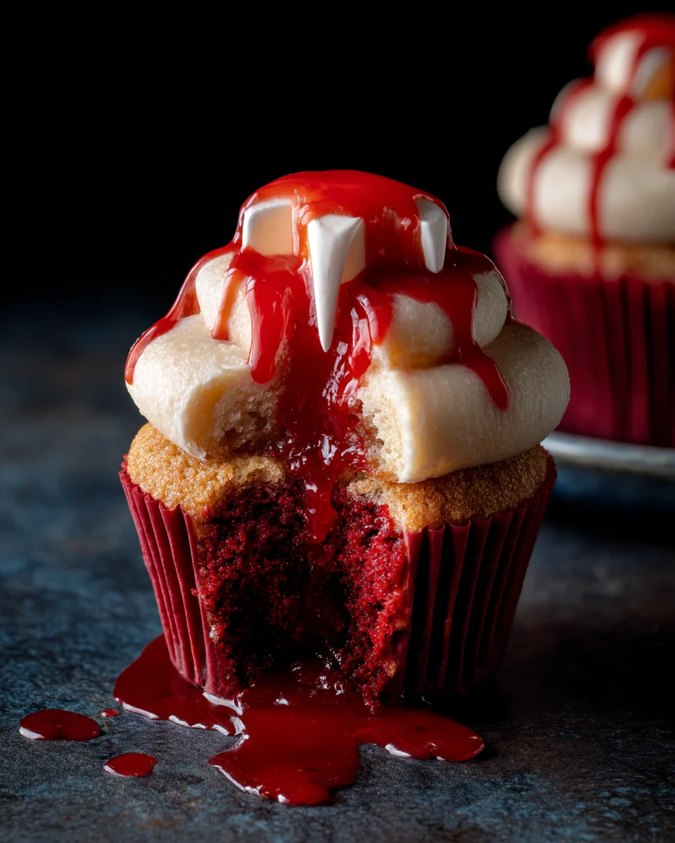 Vampire Bite Halloween Cupcakes 22 Vampire