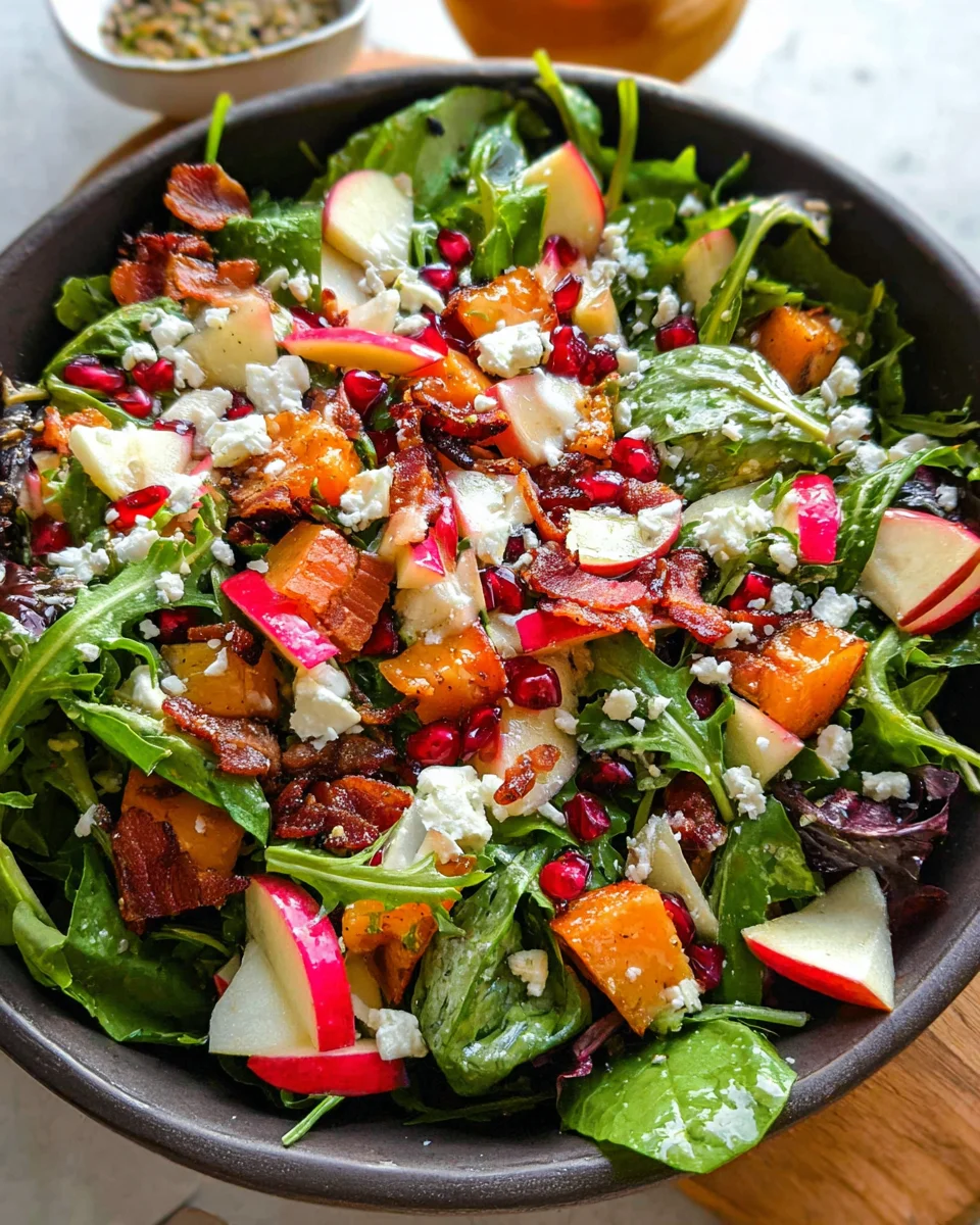Autumn Salad with Apple Cider Vinaigrette