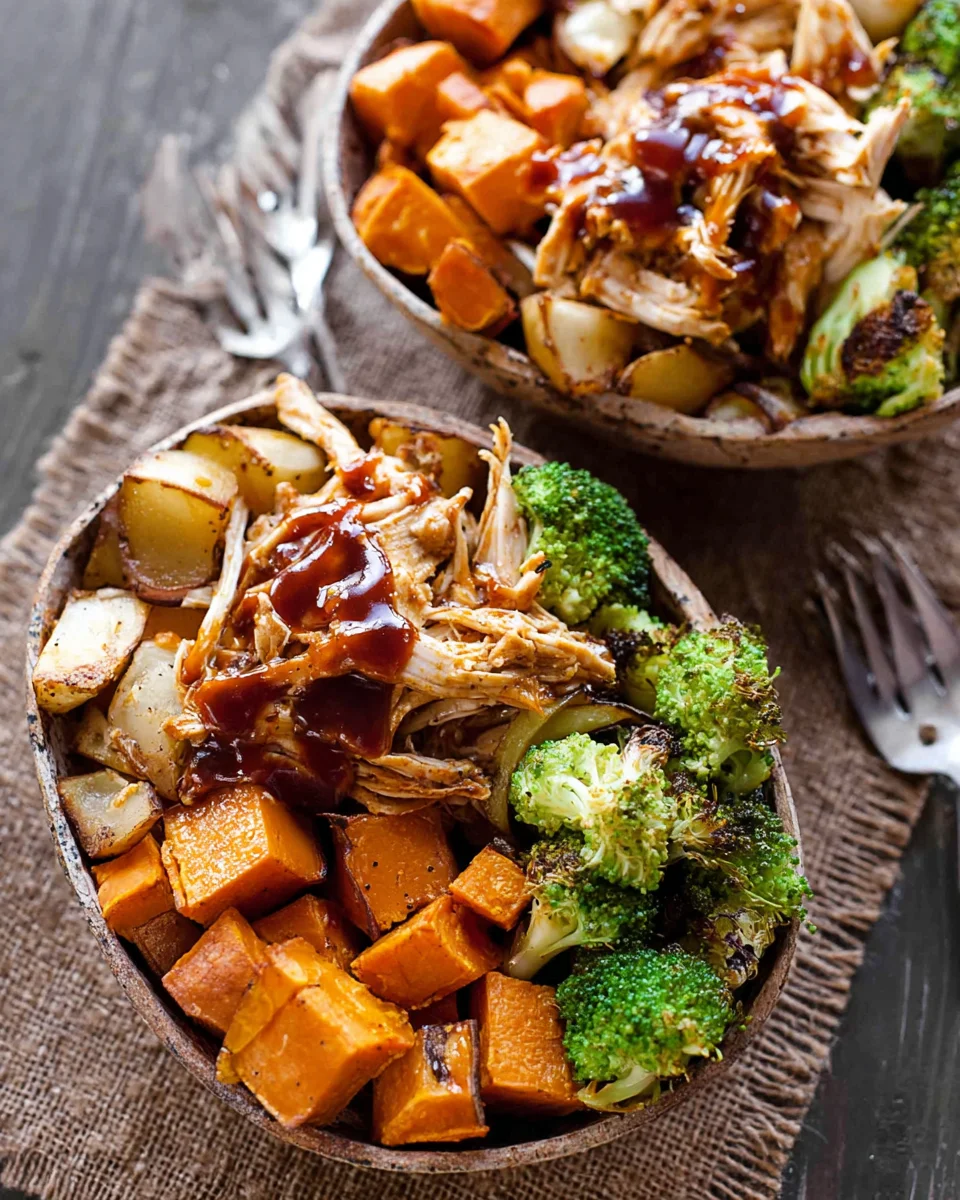 BBQ Chicken & Roasted Sweet Potato Bowls 19 BBQ