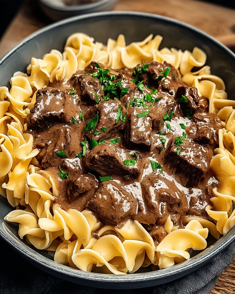 Beef Stroganoff with Egg Noodles 34 Beef Stroganoff with Egg Noodles