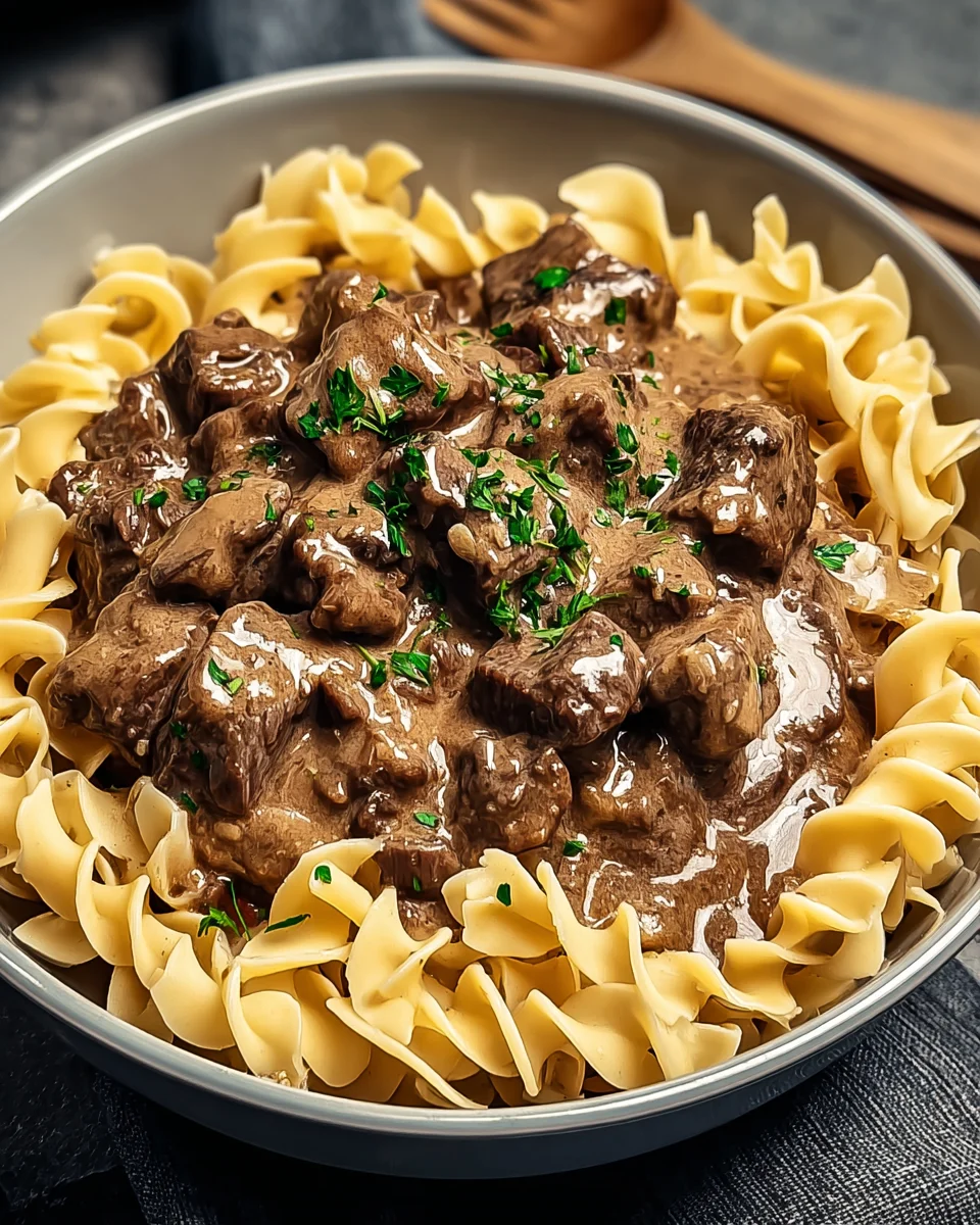 Beef Stroganoff with Egg Noodles 22 Beef