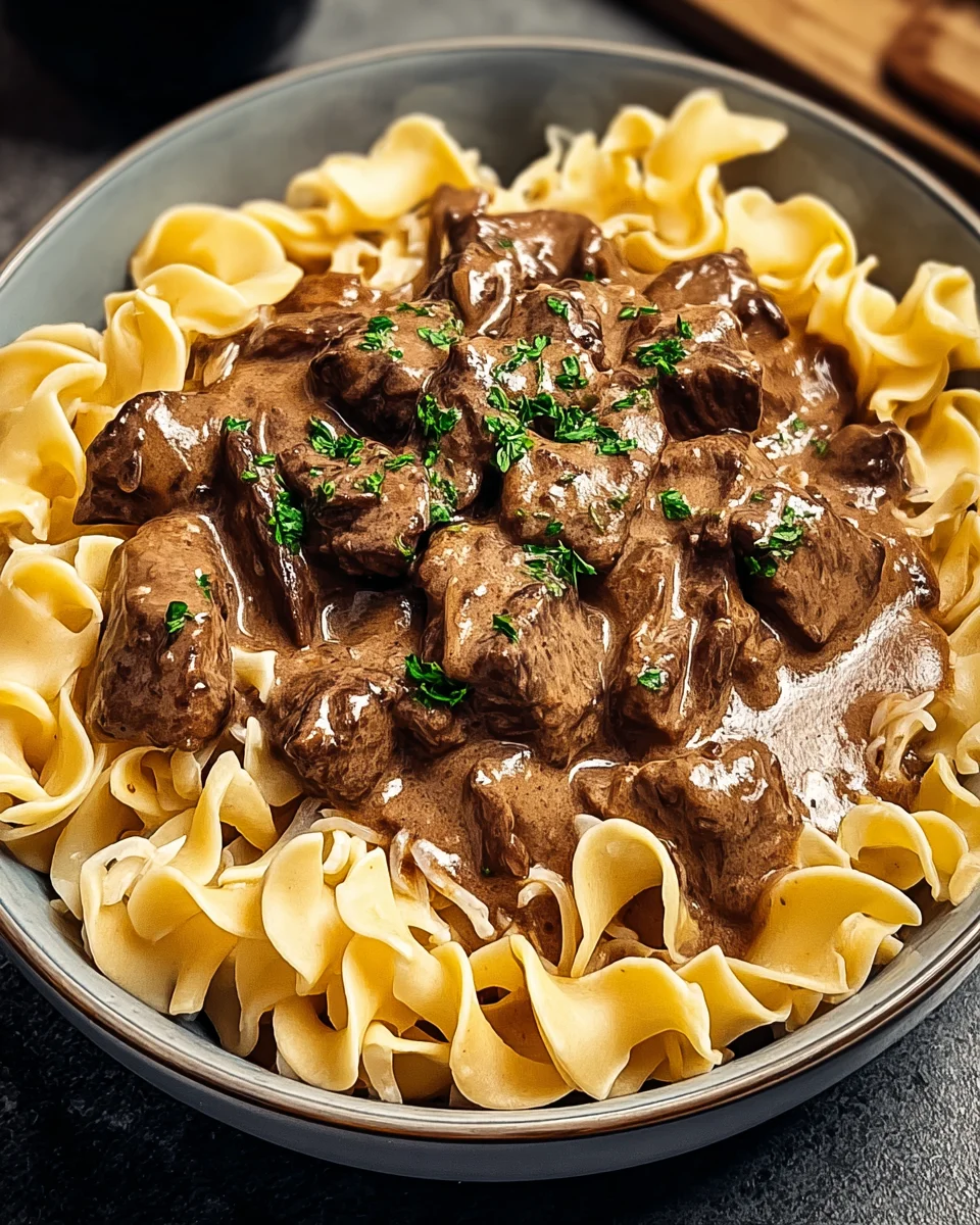 Beef Stroganoff with Egg Noodles 23 Beef