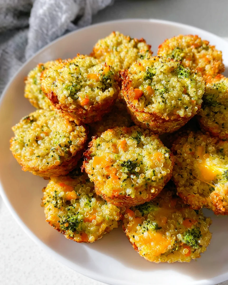 Cheesy Broccoli Quinoa Bites 17 Cheesy