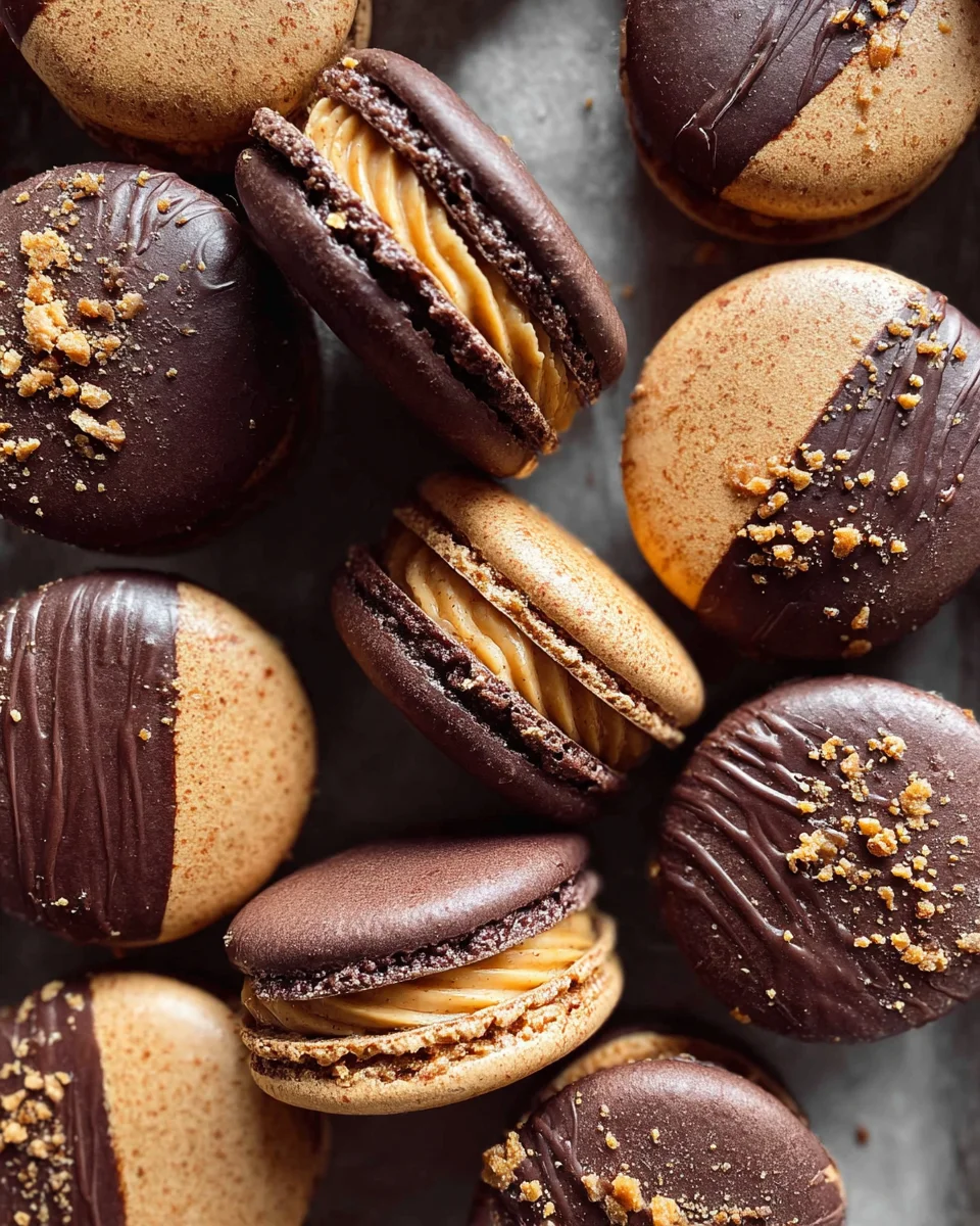 Chocolate Peanut Butter Macarons 23 Chocolate