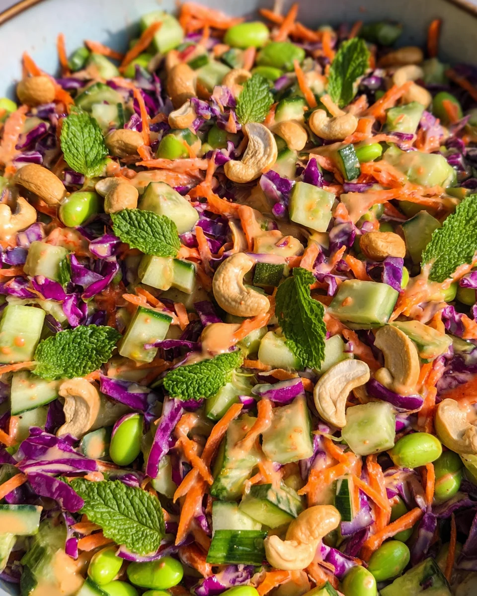 Chopped Asian Salad (Miso Dressing)